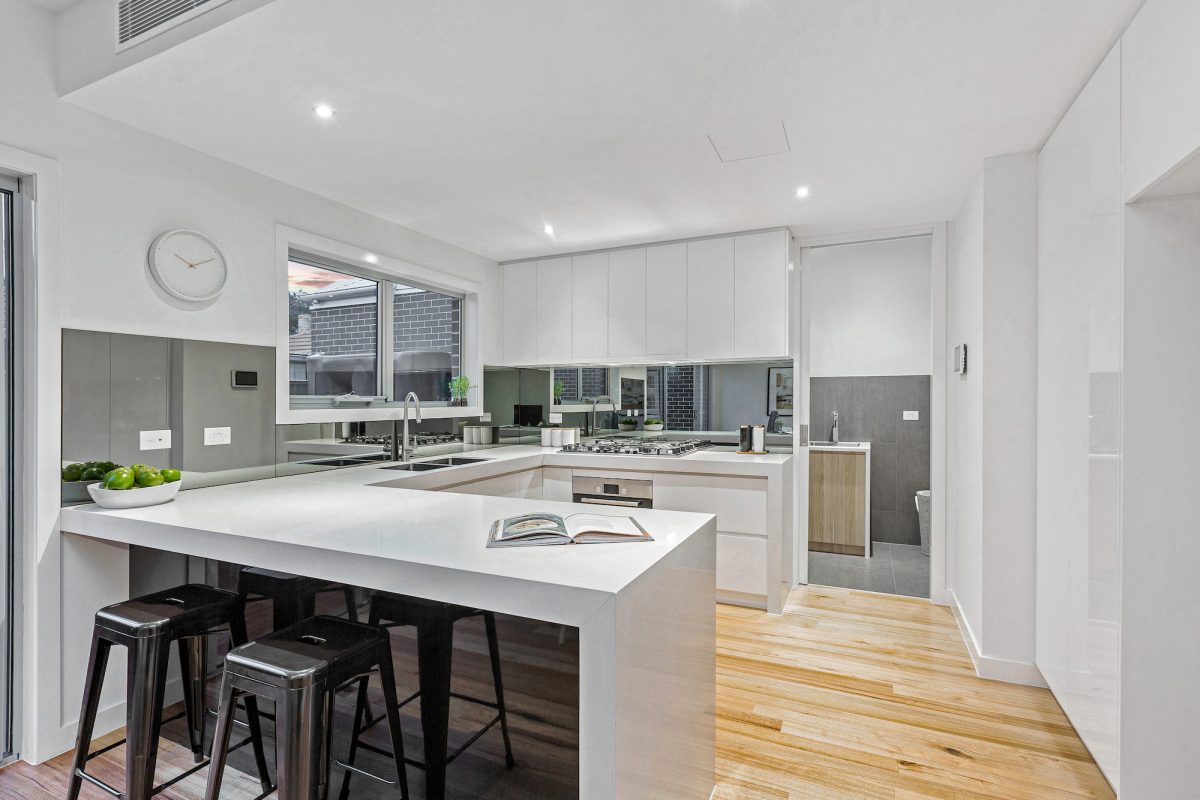 furnished kitchen in new house